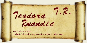 Teodora Rmandić vizit kartica